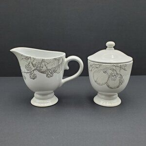 Corelle Antique Linen Creamer Sugar Bowl Corelle Lifestyles Collection Stoneware